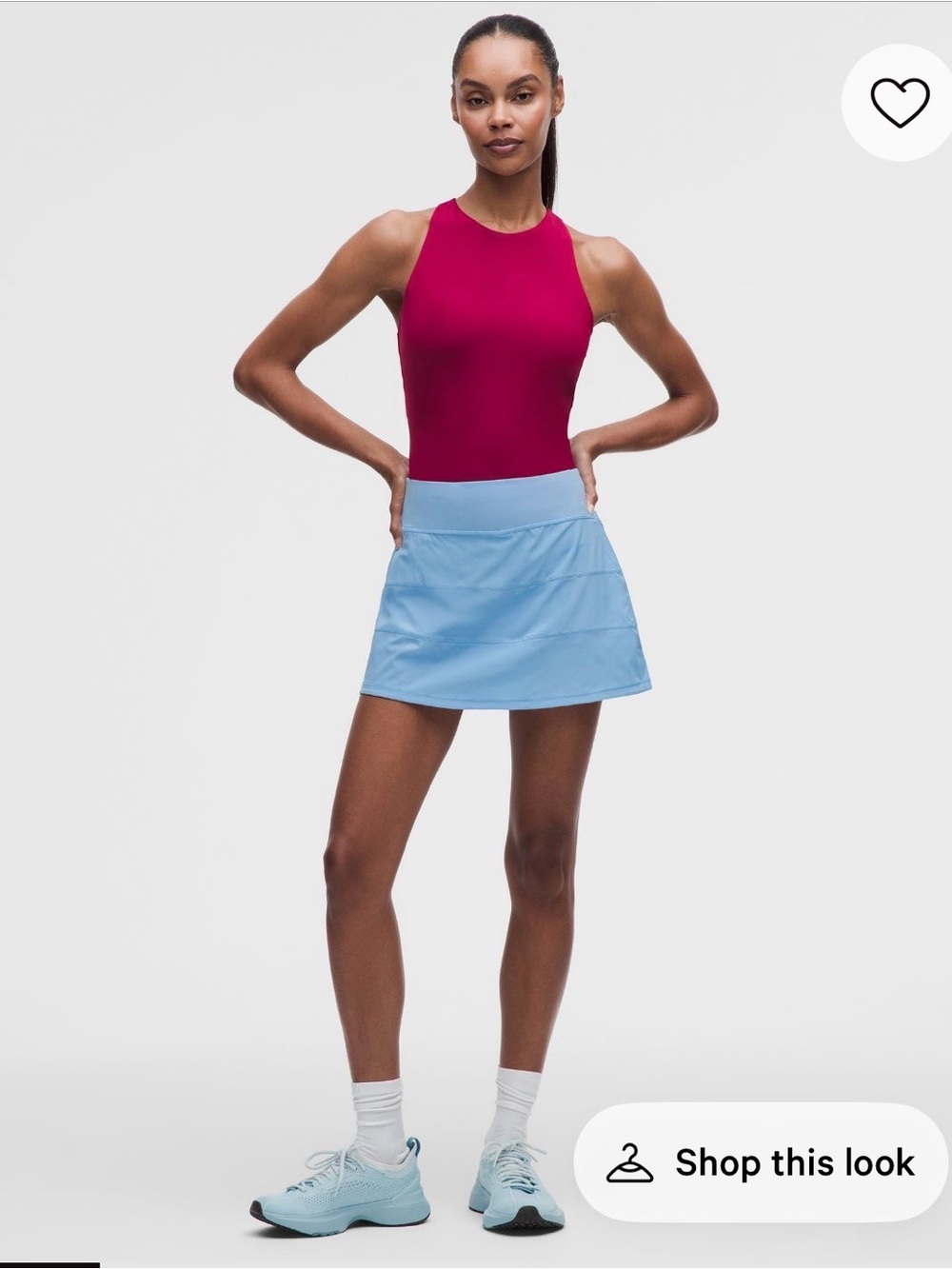 PINK- Lululemon Pace Rival Mid-Rise Skirt